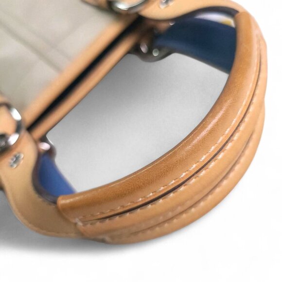 Vintage COACH Y2K baby blue Daisy Twill Satchel Mini Tote in pool/stone - Picture 10 of 10